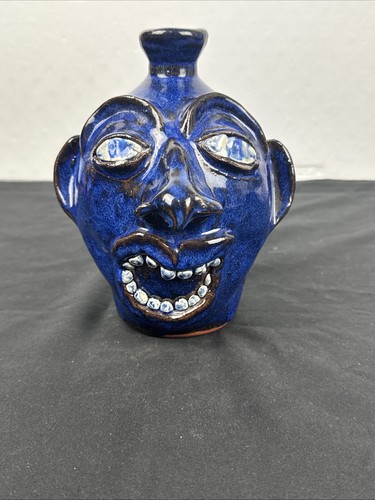 Hand painted blue glazed with - hand,